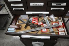Kennedy 3-Tier Portable Tool Cabinet with Contents: Assorted Cutting Tools and More