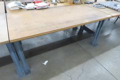 Work Bench, Wood Top, Metal Frame