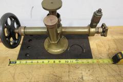 Star Brass Mf'g Co. ***Antique*** Single Range Deadweight Gage Tester with 74.5 Lbs of Brass Weight Sets in Original Wooden Boxes
