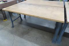 Work Bench, Wood Top, Metal Frame