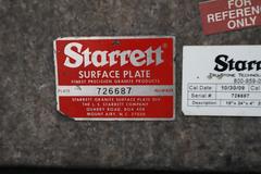 Starrett Granite Surface Plate, Pink, 2-Ledge, with Stand - 24"  18" x 4"