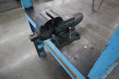 Midwest Crane Heavy Duty Mold Table with Overhead Crane, 4,000 #Capacity, CM Lodestar 2 Ton and 1/2 Ton Hand Chain Hoists 