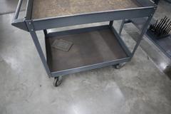 Metal Tool Cart 40" x 25" x 33", 2 Shelves