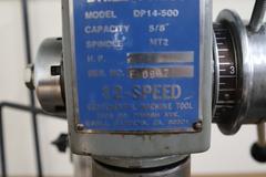 Continental 14" Drill Press on Work Bench, 12 Speed, Single Phase, 1/2 HP