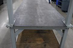 Overhead Hoist & Crane Specialists Heavy Duty Steel Mold Table with Overhead Hoist System, Harrington 2 Ton Electric Chain Hoist, I Beam, Trolley