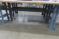 Work Bench, Wood Top, Metal Legs