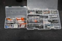 Perishable Cutting Tools, Some Carbide: Taps, Drill, Milling Cutters in 2 Divider Boxes