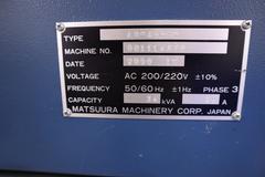 Matsuura ES-450HZ CNC Horizontal Machining Center, Fanuc Series 18i-M Control, 60 Station ATC, TSC, Tool Detection