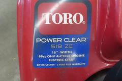 Toro Power Clear 5518ZE Gas Snow Thrower, 18" Clearing Width 99CCOHV 4 Cycle Engine, Electric Start