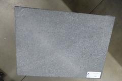Black Granite Surplus Plate on Stand w Portable Cart on Casters