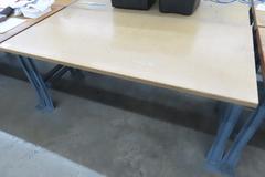Work Bench, Wood Top, Metal Frame