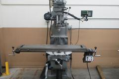 Bridgeport Series I-2HP Vertical Knee Mill, Sony Millman 2-Axis DRO, 9"x 48" Table, X-Axis Power Feed, Power Quill Feed, Chrome Ways