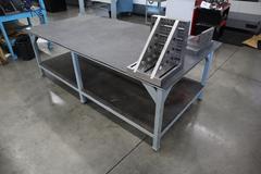 HD Steel Table w Plastic Surface - NO CONTENTS