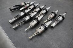 Komet Thru Spindle Coolant Insert Drills (9) ABS50 (1) ABS63 -All CT40 Taper Tool Holders