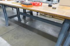 Work Bench, Wood Top, Metal Frame - NO CONTENTS
