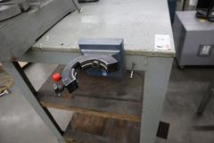 Arbor Press, E-Z Tapper and Bench Vise on Steel Table