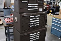 Kennedy 3-Tier Portable Tool Cabinet with Contents: Assorted Cutting Tools and More