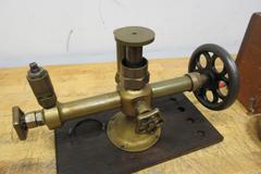 Star Brass Mf'g Co. ***Antique*** Single Range Deadweight Gage Tester with 74.5 Lbs of Brass Weight Sets in Original Wooden Boxes