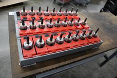 Haimer HSK40 Shrink Fit Tool Holders - 27 with Tool Rack (Fit Roders in this Auction)