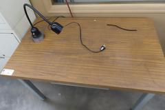 Work Desk w Metal Frame w Contents