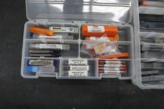 Perishable Cutting Tools, Some Carbide: Taps, Drill, Milling Cutters in 2 Divider Boxes