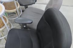 Chairs (3) on Casters, (4)  Shop Stools