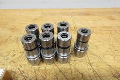 Nikken HSK32E Slim Chuck SK10 Collet Tool Holders (7 pcs), with (25) Various Size SK10 Collets, **Collets New In Packages**