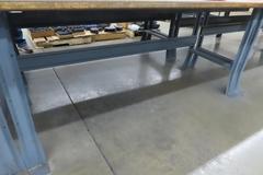 Work Bench, Wood Top, Metal Frame - NO CONTENTS