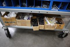 Portable Hardware Shelving with Fasteners and Hardware