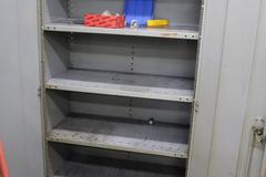 Metal Cabinet, 2 Door, 5 Adjustable Shelves - Contents