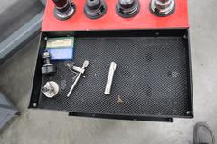 Huot 40 Taper Tool Scoot with (24) CT40 Tool Holders, Step Clamps