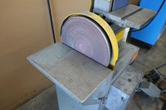 Kalamazoo Combination Belt and Disc Grinder, 12" Disk, 6" Belt w Metal Stand Work Tables