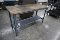 Work Bench with Lower Shelf, 60" x 24" x 34"H