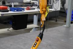 Heavy Duty Steel Mold Table with Overhead Hoist System, Harrington 3 Ton and 2Ton Electric Chain Hoists, I Beam, Trolleys
