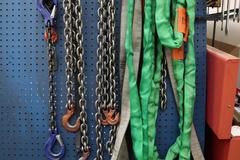 Portable Tool Rack with: Clamps, Hand Tools, Lifting Straps, Chains, Eye-Bolts, Hooks