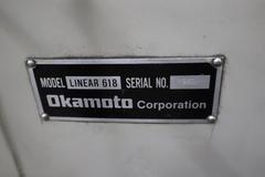Okamoto Linear 6.18 Hand Feed Surface Grinder, 6"x18", Heidenhain 2-Axis DRO, EM Chuck, Vac-U-Guard, Coolant
