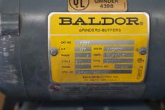 Baldor 7307 6" Double End Pedestal Grinder, 1/2 HP, Work Rests, Eye Shields, Single Phase