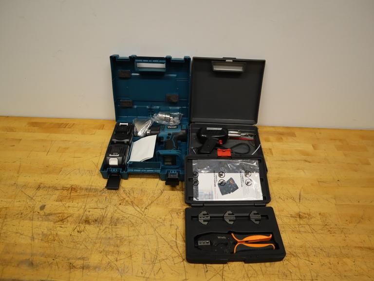Electrical Tool Lot – Uaoii TY003 Cordless Heat Gun, Weller D550 & Wirefy Crimp Kit