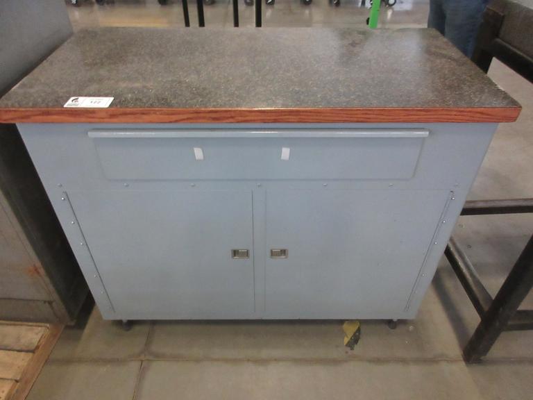 Shipping Desk, Metal with Laminate Top, 1-Drawer, 2-Door