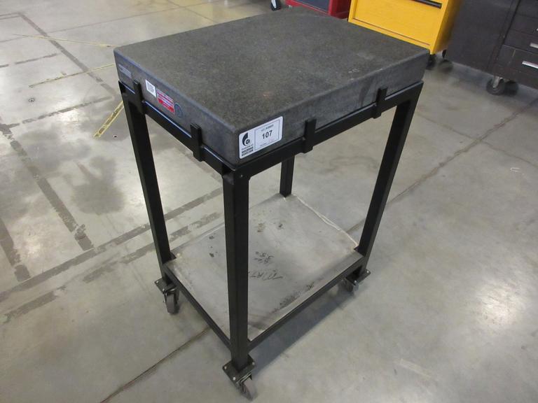 Mitutoyo "Graplate" Grade A Black Granite 24"x18"x3" Surface Plate on Portable Stand