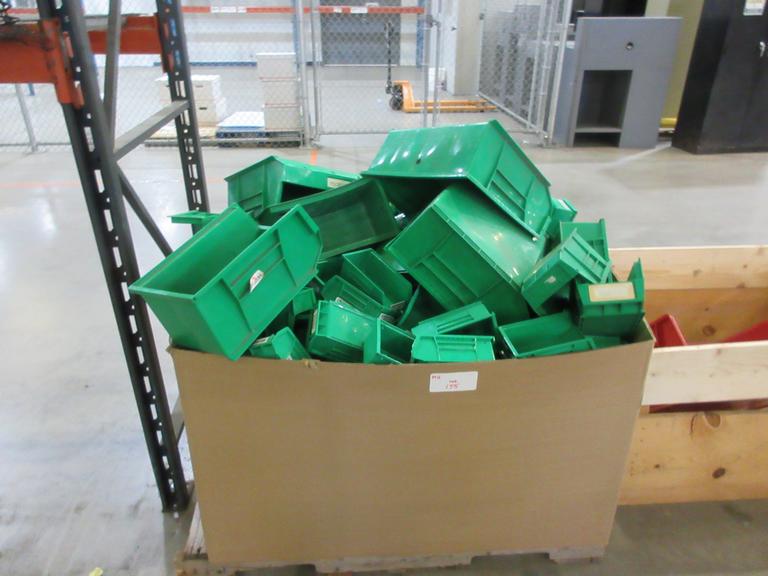 Plastic Bins, Large Assortment of Small, Medium and Large in 45" x 45" x 32" Gaylord Box
