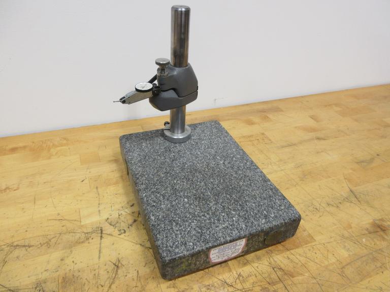 Gray Granite Surface Plate W/ Brown & Sharpe .0005" Indicator