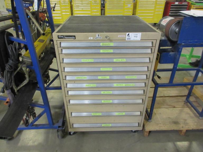 Kennedy 10-Drawer Portable Storage Cabinet with Key