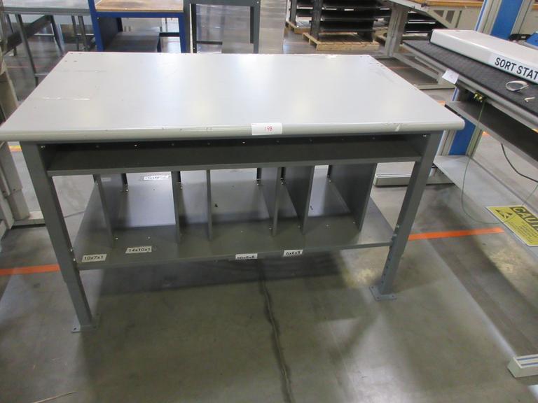 Shipping Table, Heavy Duty Metal with Laminate Top