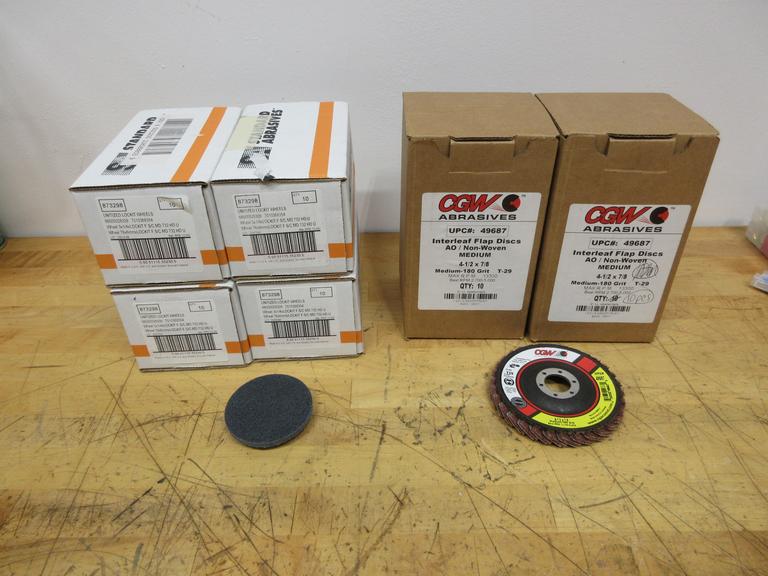 Standard Abrasive Assorted Roloc Style 3" Grinding Wheels & CGW 4-1/2" Flap Discs *NIB*