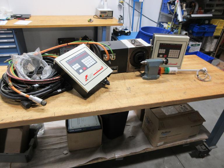 ATS Systems RT160 Rotary Indexer w/ (2) Accu-Smart 65 Controllers & Cables & More