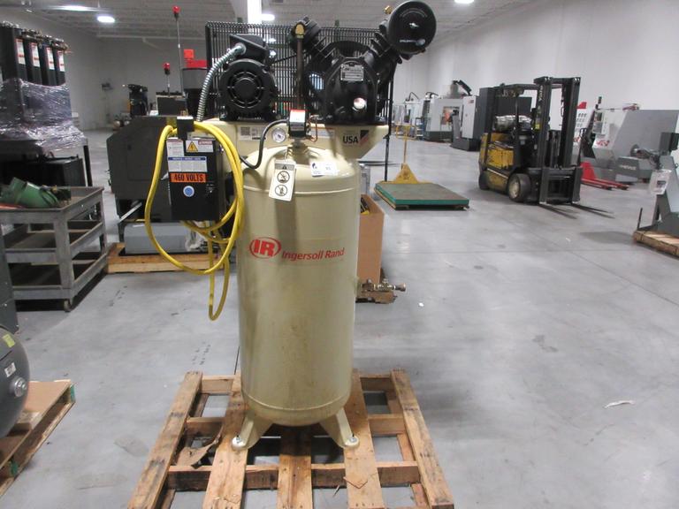 Ingersoll Rand 2340L5-V 2-Stage Electric Driven Reciprocating Air Compressor 5Hp 60 Gal Tank 175 PSI