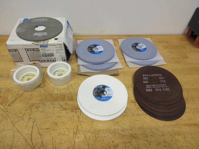 Norton Large Assortment Of Grinding Wheels & Falcon Cutoff Wheels