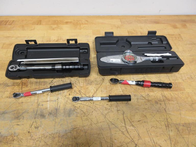 Snap-On & CDI 1/4" & 3/8" Adjustable Torque Wrenches (5)