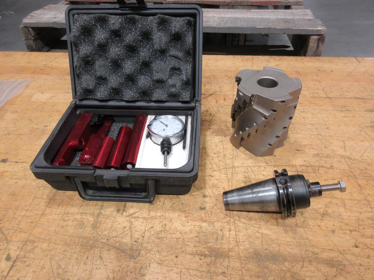 1" Travel Indicator & CT-40 Shell Mill Holder & Ingersoll Indexable Milling / Corn Cob Cutter (22J3E-40044D5R01)